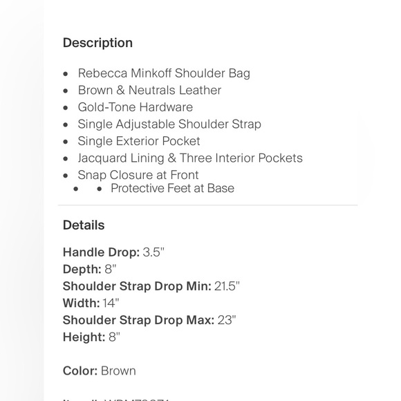 Designer Rebecca Minkoff Shoulder Bag - Picture 6 of 7